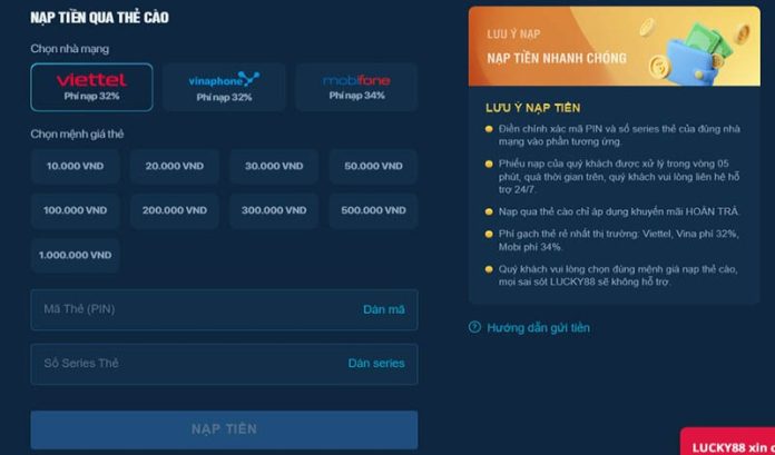 Nap Tien Lucky88 Nap Tien Lucky88